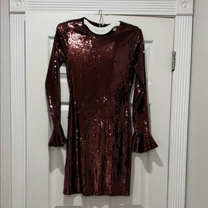 Michael Kors Wine Sequin Dress